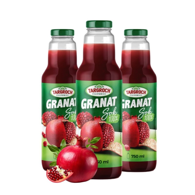 3x 750 ml Granatapfelsaft 3Pack 100% natürlich Saft premium ohne Zusätze