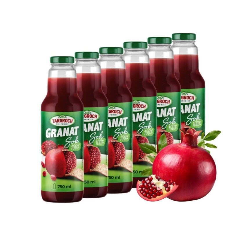 6x 750 ml Granatapfelsaft 6Pack 100% natürlich Saft premium ohne Zusätze