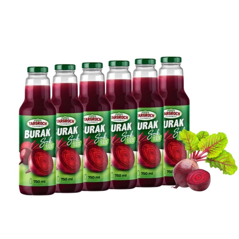 6x 750 ml Rote-Bete-Saft 100% natürlich Saft premium ohne Zusätze BIO Konzentrat