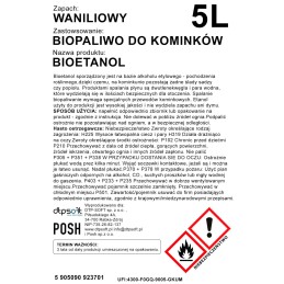 20 Liter Bioethanol VANILLEDUFT Premium 100% für Bio Alkohol für Kamin 4x 5L