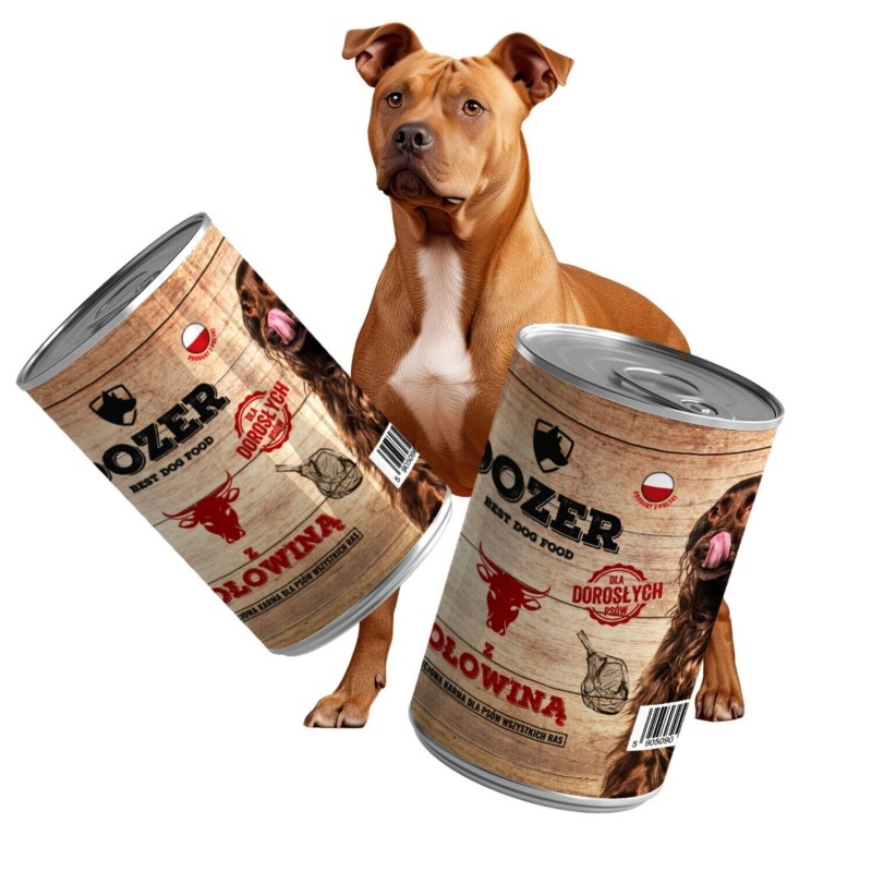 24 x 400g Hundefutter Dozer Rind Premium Nassfutter getreidefrei Dosen