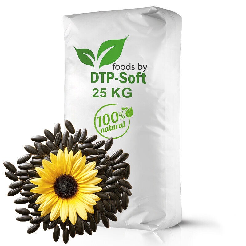 25kg de graines de tournesol noires pour oiseaux, nourriture pour oiseaux toute