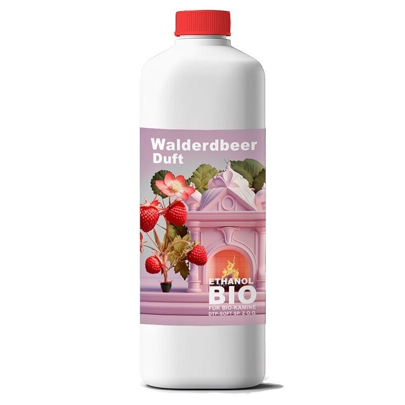 1 Liter Bioethanol WALDERDBEEREDUFT Premium 100% für Kamin Ethanolkamin 1L