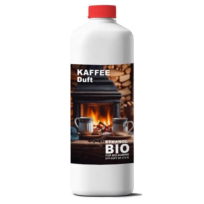 1 Liter Bioethanol KAFFEEDUFT Premium 100% für Bio Alkohol für Kamin 1L