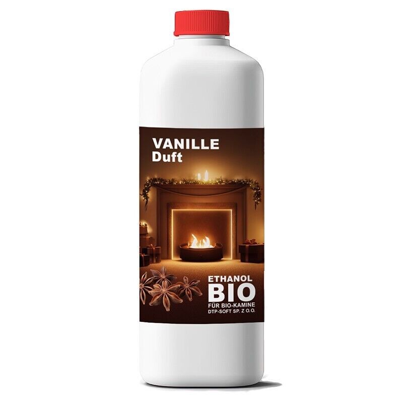 1 Liter Bioethanol VANILLEDUFT Premium 100% für Bio Alkohol für Kamin 1L