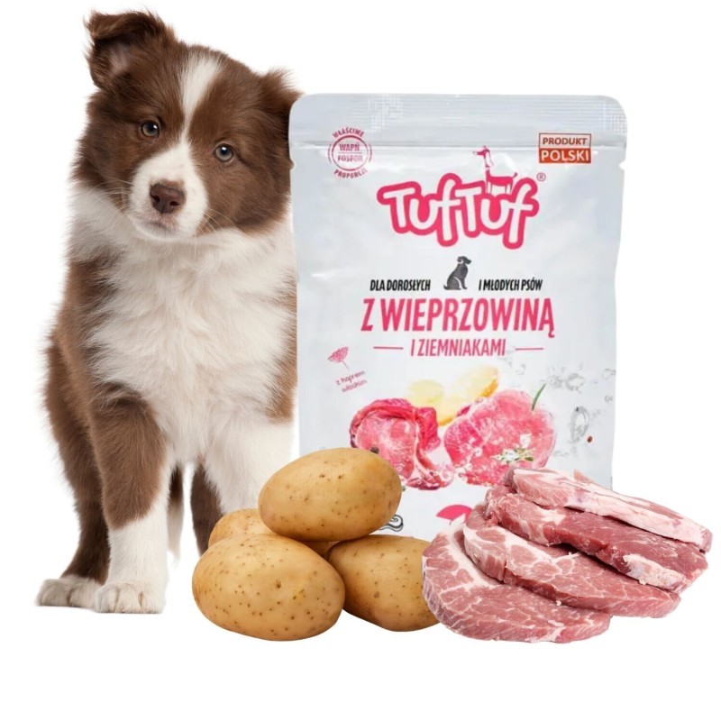 40 x 300g Hundefutter TufTuf Schwein Nassfutter hoher Fleischanteil Premium