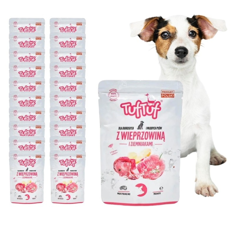 20 x 300g Hundefutter TufTuf Schwein Nassfutter hoher Fleischanteil Premium