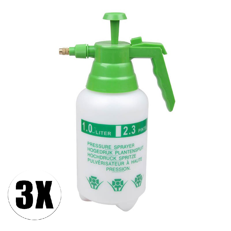 3x 1l Handsprüher Manuelle Bewässerung Sprayer Tragbaren Pflanzensprüher C-014