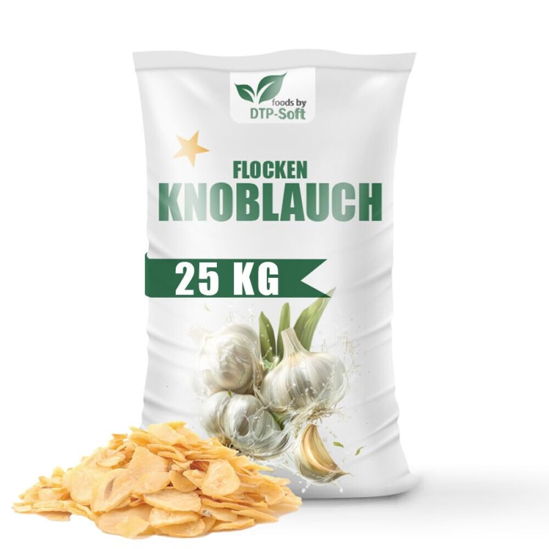 25kg Knoblauch flocken Premium Knoblauch Scheiben Chips Garlic flakes 25 kg