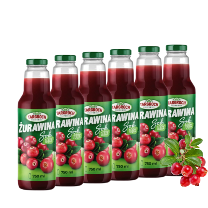 6x 750ml Cranberrysaft Vitamin C 100% natürlich Saft premium ohne Zusätze BIO