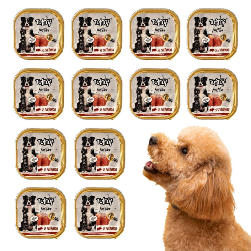 12x 300g Pastete Hundefutter Nassfutter Aluschale Wildfleisch hohe Qualität TOP