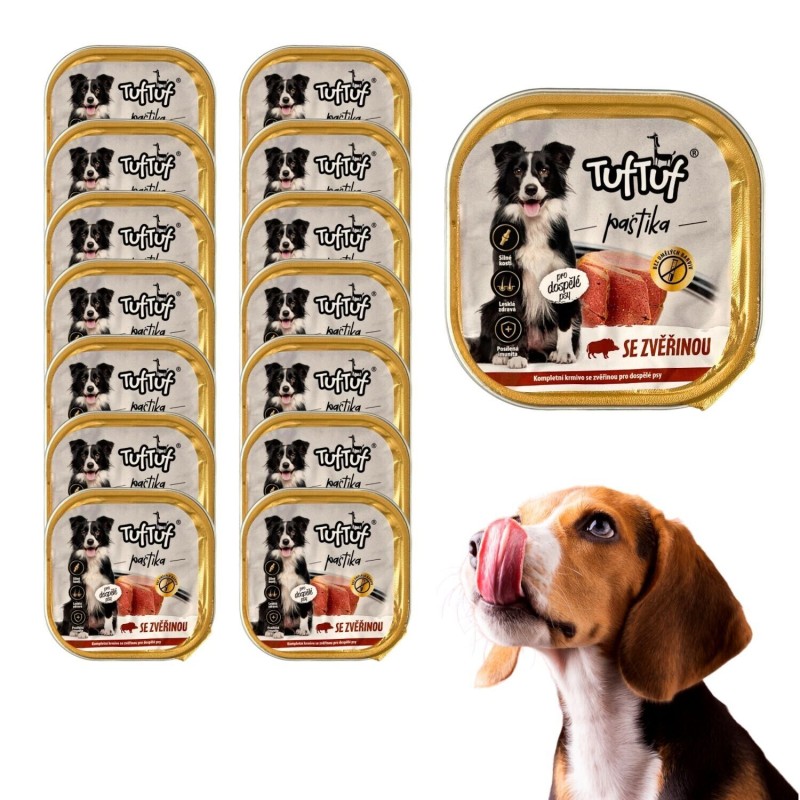 54x 300g Pastete Hundefutter Nassfutter Aluschale Wildfleisch hohe Qualität