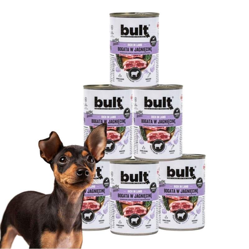 6x400g Hundefutter Bult Lamm Nassfutter getreidefrei hoher Fleischanteil Dose