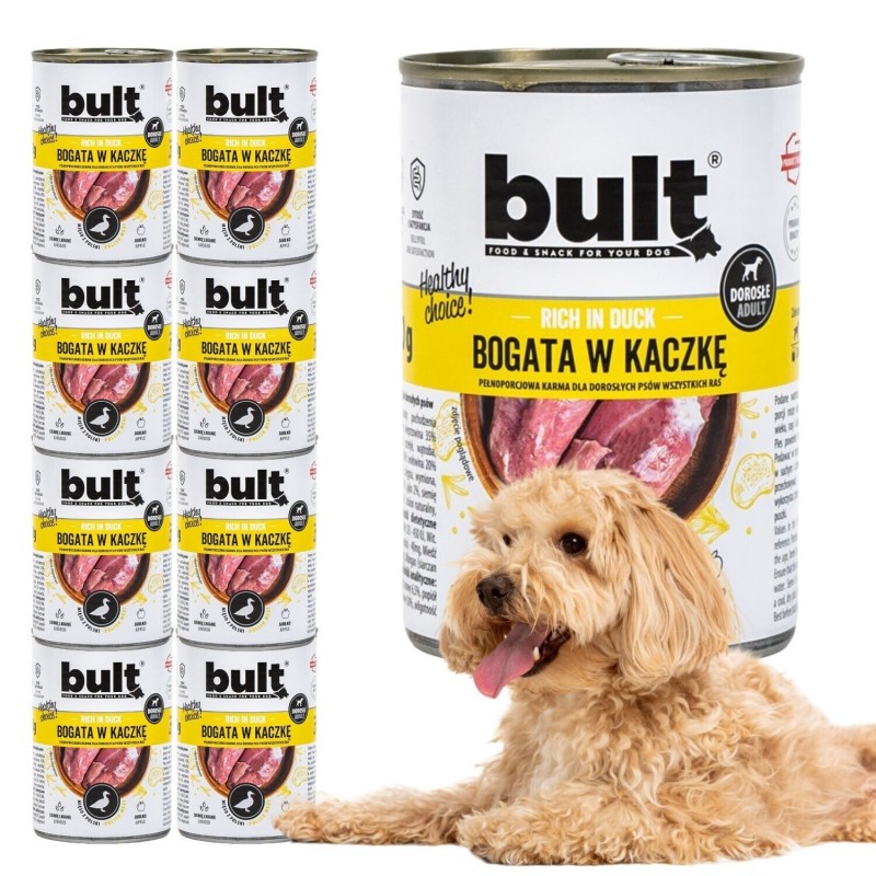 20x 400g Hundefutter Bult Ente Nassfutter getreidefrei hoher Fleischanteil Dose