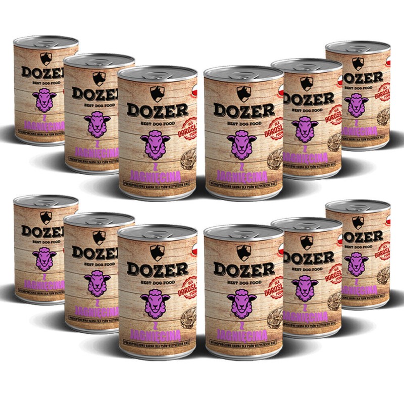 24 x 400g Hundefutter Dozer Lamm Premium Nassfutter getreidefrei Dosen