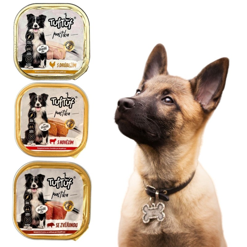 Pastete 300g MIX Hundefutter Rind Wild Huhn Nassfutter Aluschale Multivariante