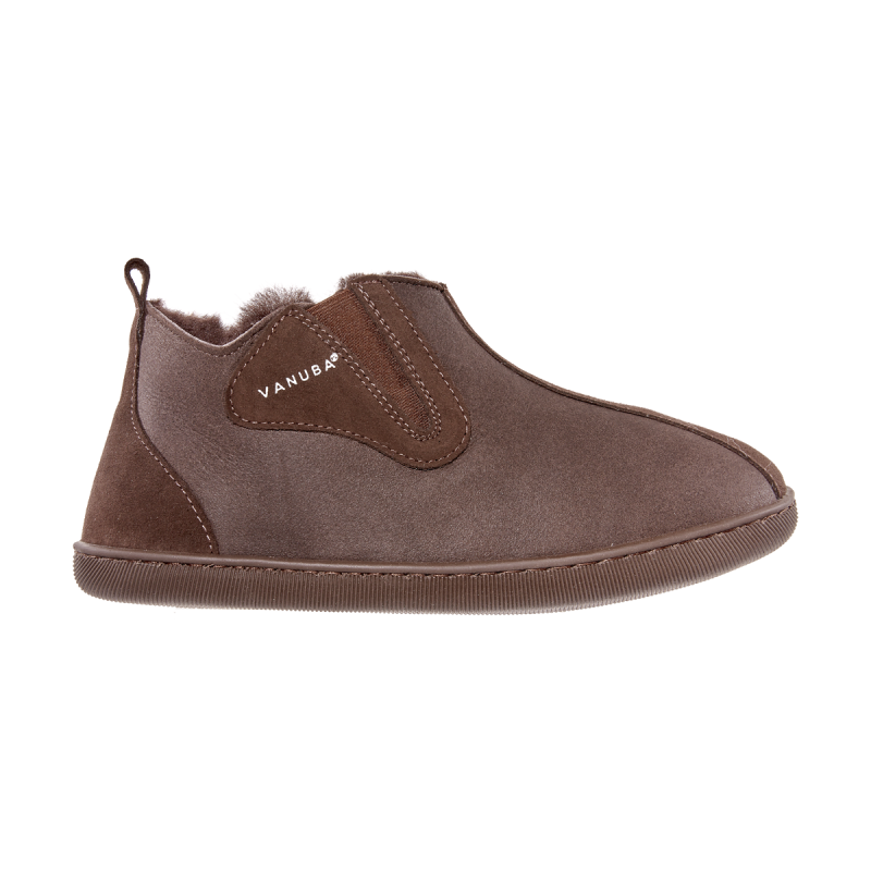 PERFECT GIFT Vanuba Columbia Premium Hausschuhe Braun Leder Fell 36-41