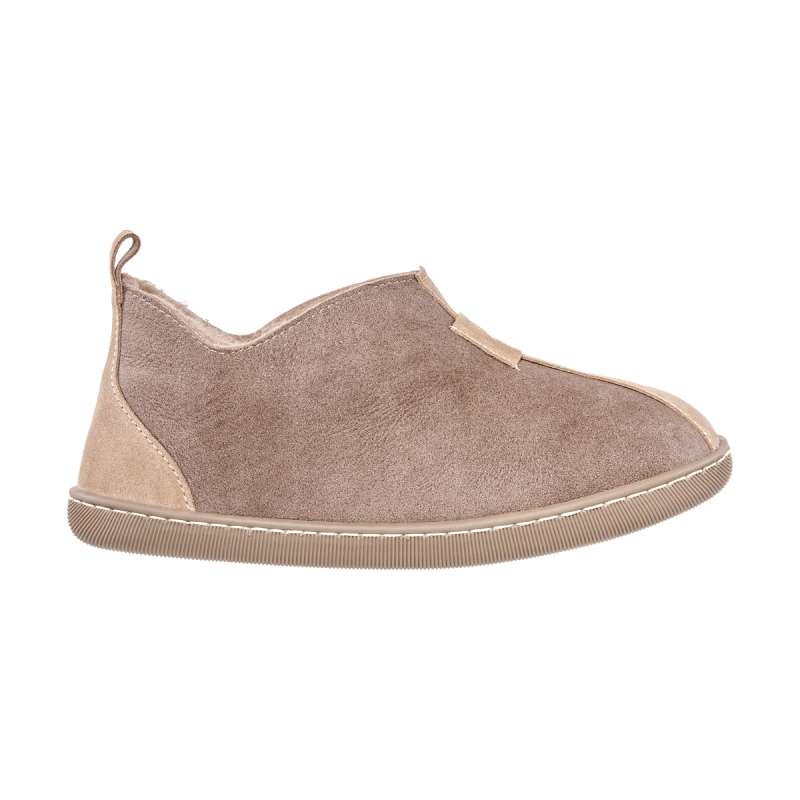 PERFECT GIFT Vanuba Kalahari Premium Hausschuhe Beige Leder Fell 36-41