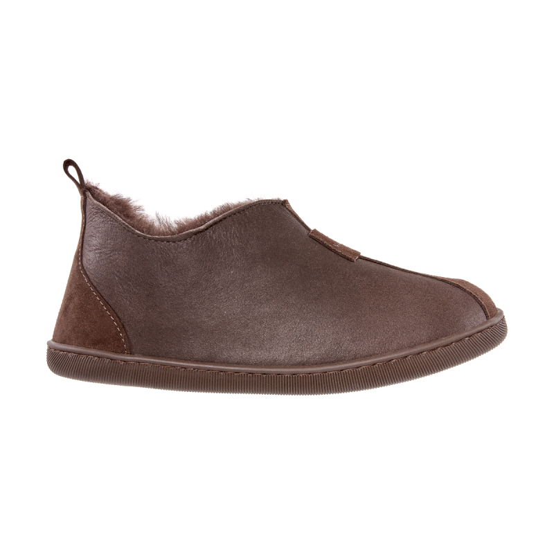 PERFECT GIFT Vanuba Kalahari Premium Hausschuhe Braun Leder Fell 36-41