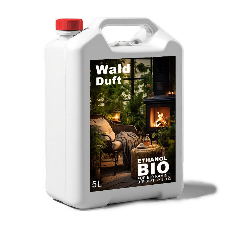 5 Liter Bioethanol WALDGERUCH Premium 100% für Kamin Ethanolkamin Tischkamin 5L