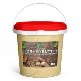 1kg Sheabutter unraffiniert BIO Eimer Premium - 1000g handgeknetet vegan TOP