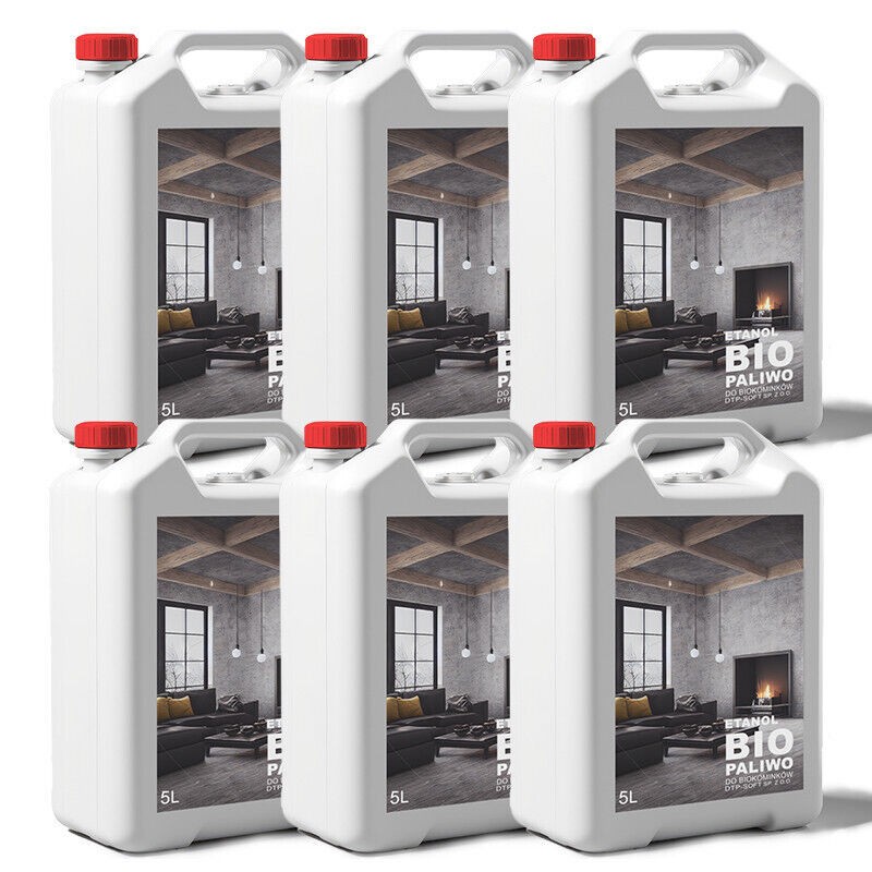 30L Bioethanol Premium TOP Tischkamin Ethanolkamin Kaminethanol 6 x 5 Liter TOP