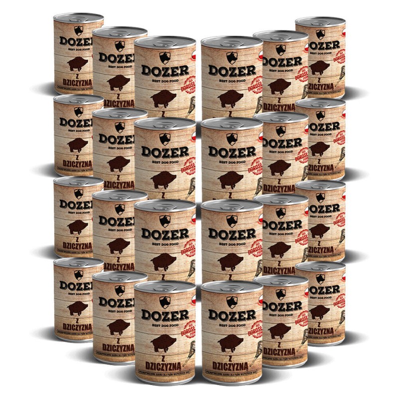 48 x 400g Hundefutter Dozer Wild Premium Nassfutter Dosen Wildfleisch